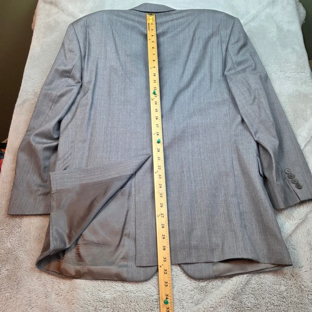 Sarar Wool Cashmere Sport Coat Mens 46R Italian Fabric 2-Button Blazer Gray New